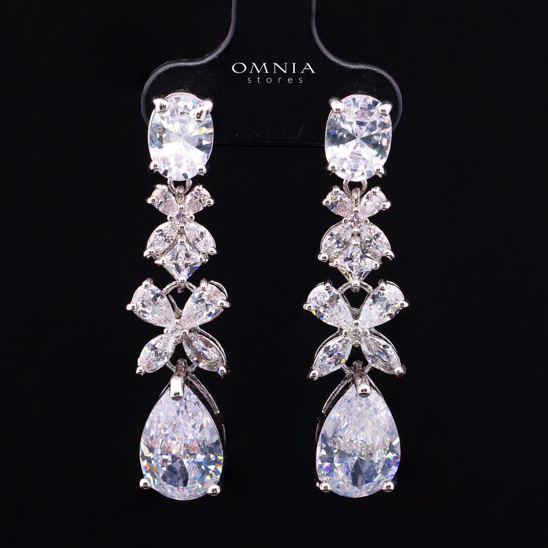 Omnia Suhana White Bridal Full Set in High Quality Simulated Diamonds - OMNIASTORES KSA