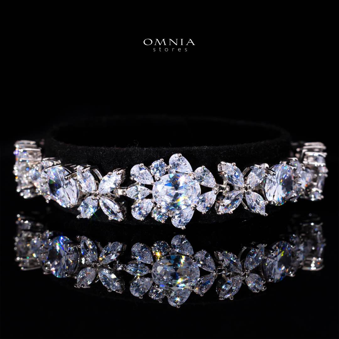 Omnia Muna White Bridal Full Set in High Quality Simulated Diamonds - OMNIASTORES KSA