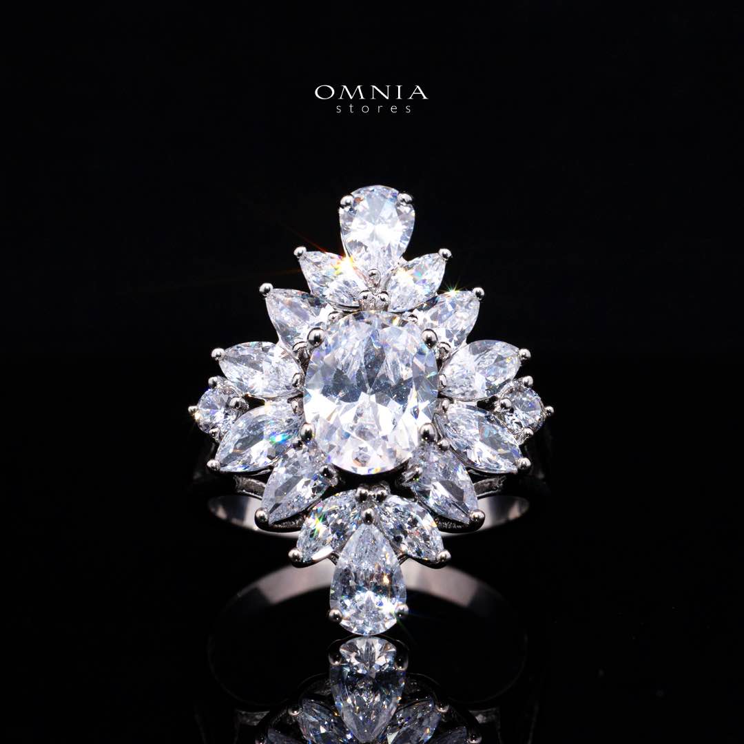 Omnia Muna White Bridal Full Set in High Quality Simulated Diamonds - OMNIASTORES KSA