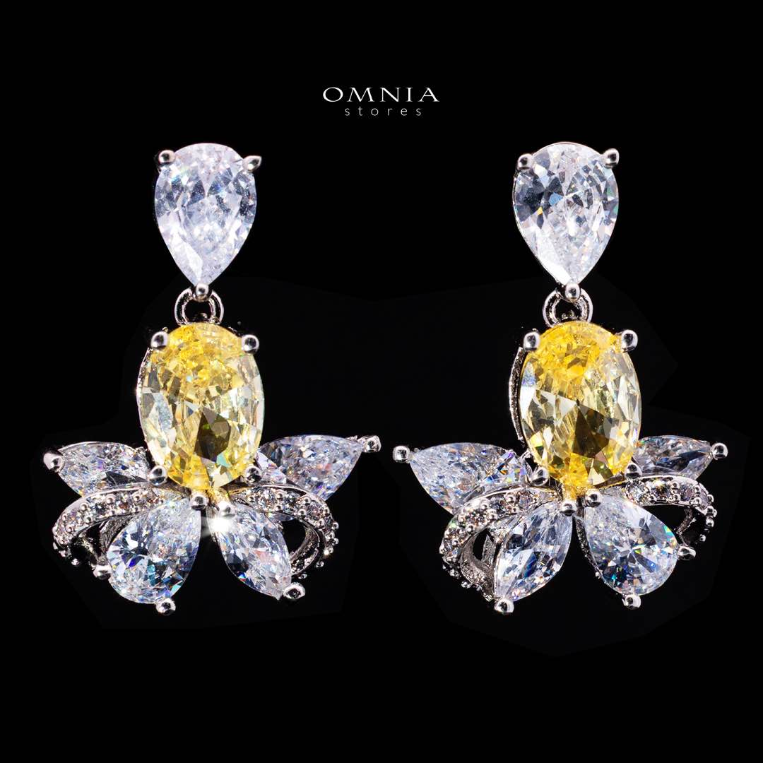 Omnia Muna Yellow Bridal Full Set in High Quality Simulated Diamonds - OMNIASTORES KSA