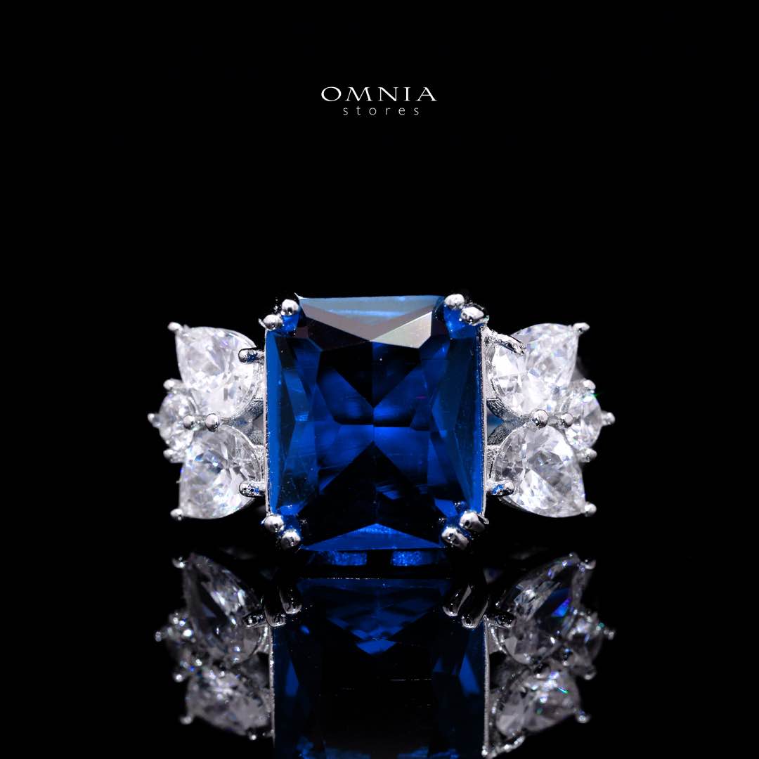 Omnia Amelia Blue Bridal Full Set in High Quality Simulated Diamonds - OMNIASTORES KSA