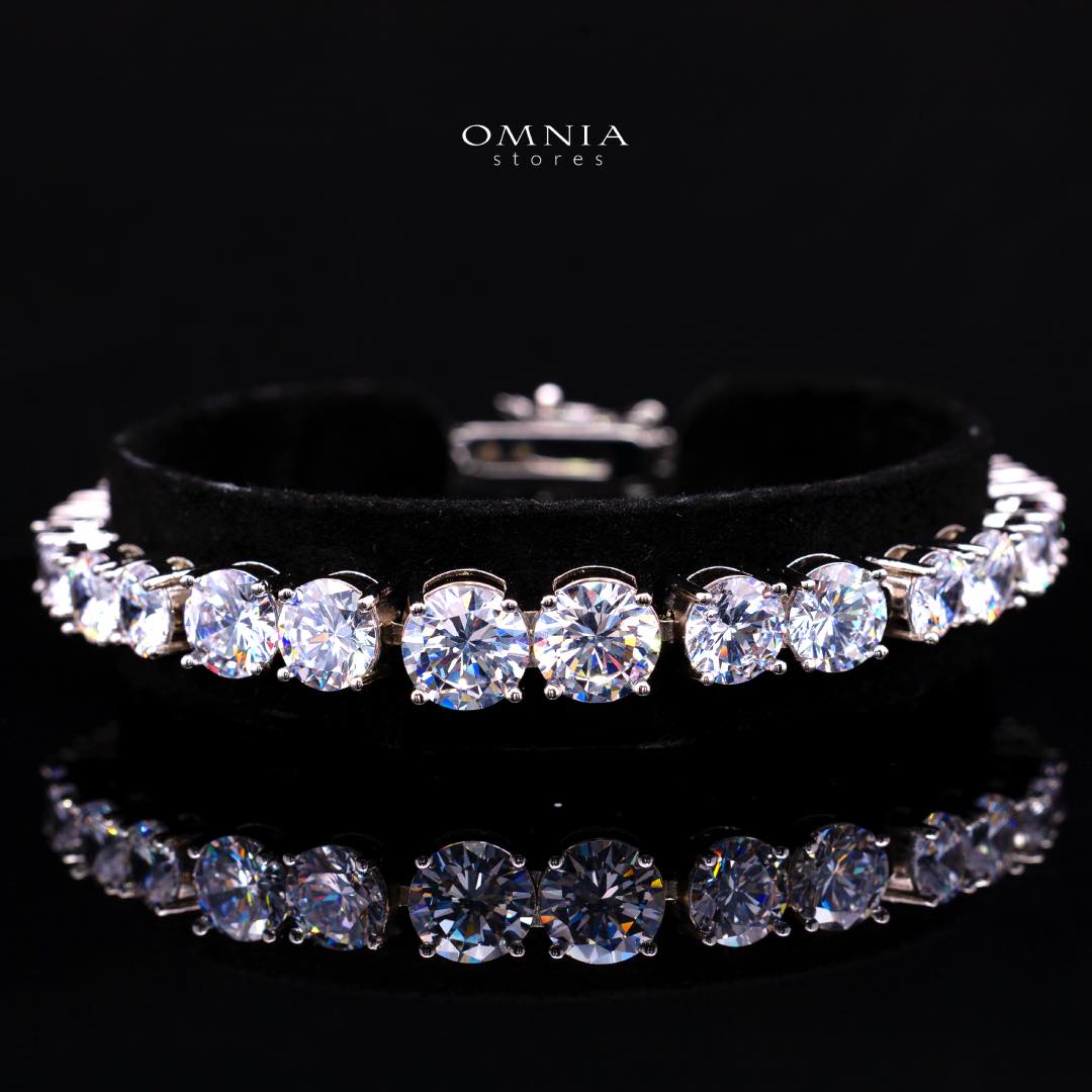 Omnia Ansa White Large Size Luxury Bridal Full Set in High Quality Simulated Diamonds Rhodium Plated - OMNIASTORES KSA