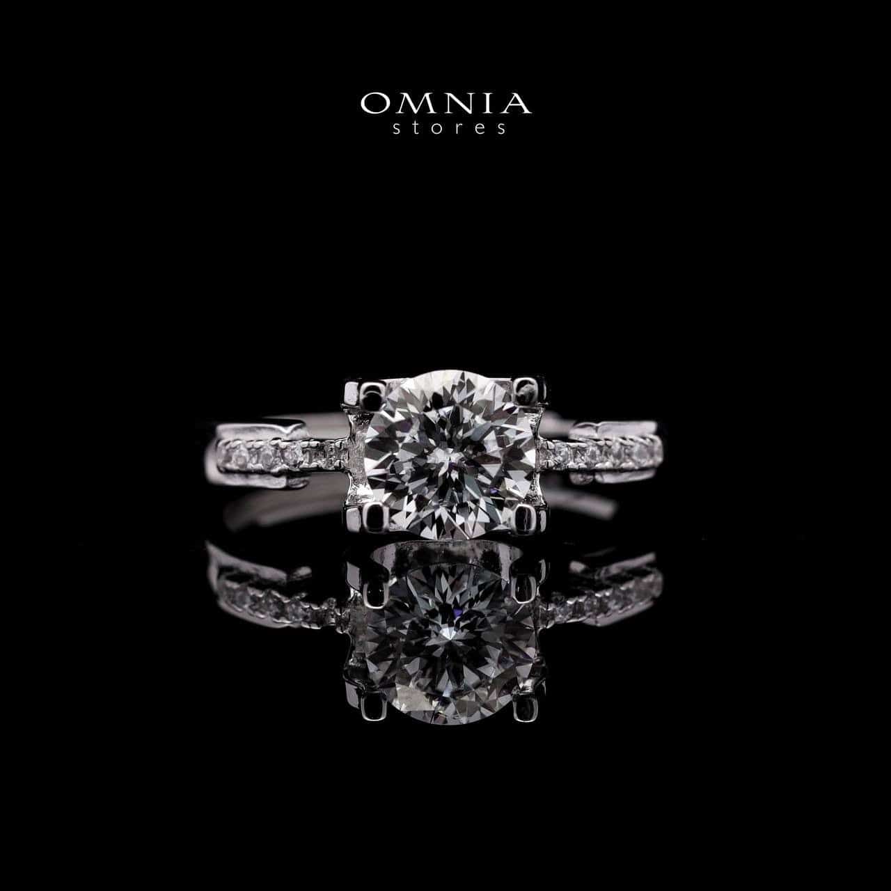 Omnia Hala White Ring 92.5 Silver in High Quality Moissanite Stones - OMNIASTORES UAE