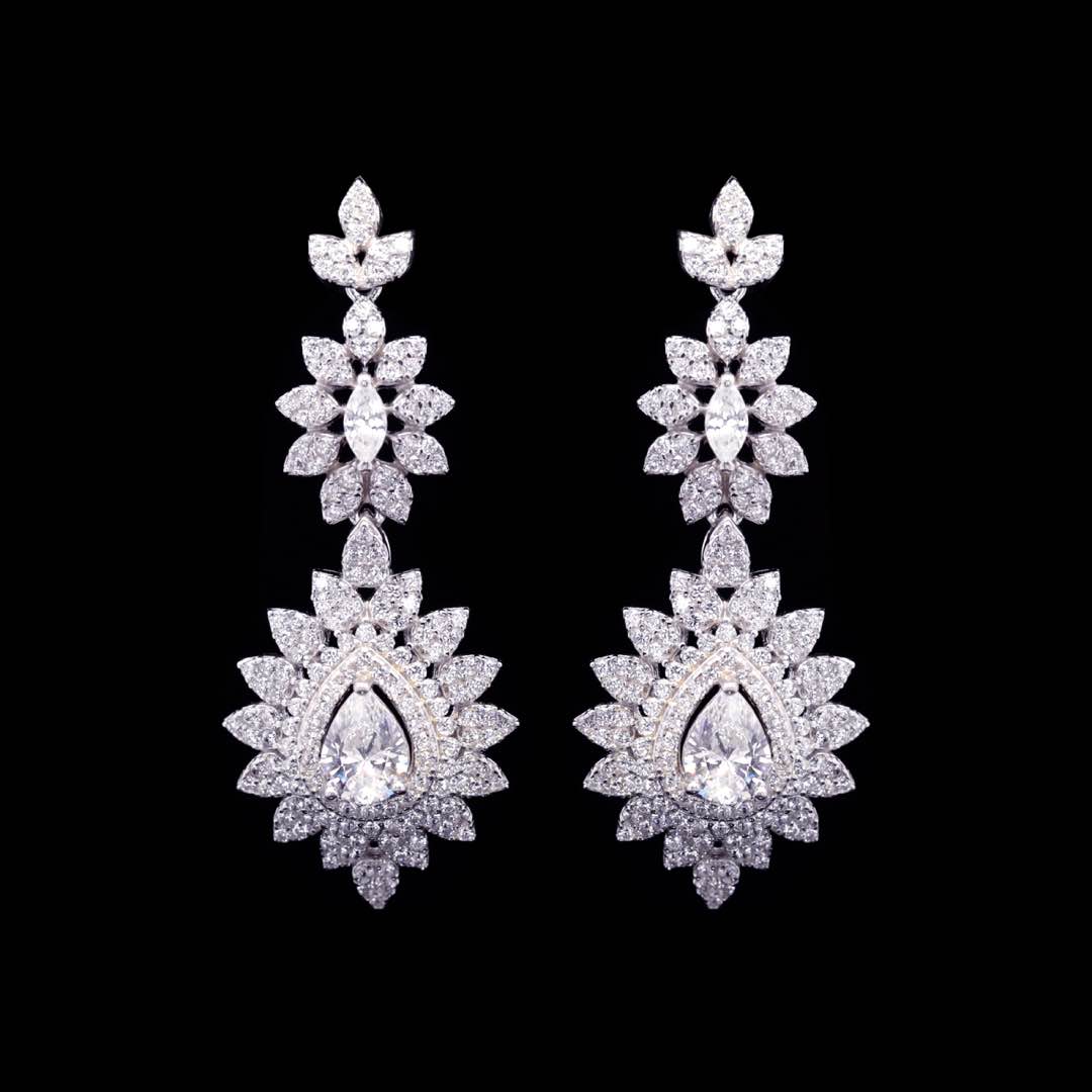 Osha White Bridal Full Set in 925 Silver High Quality Simulated Diamonds