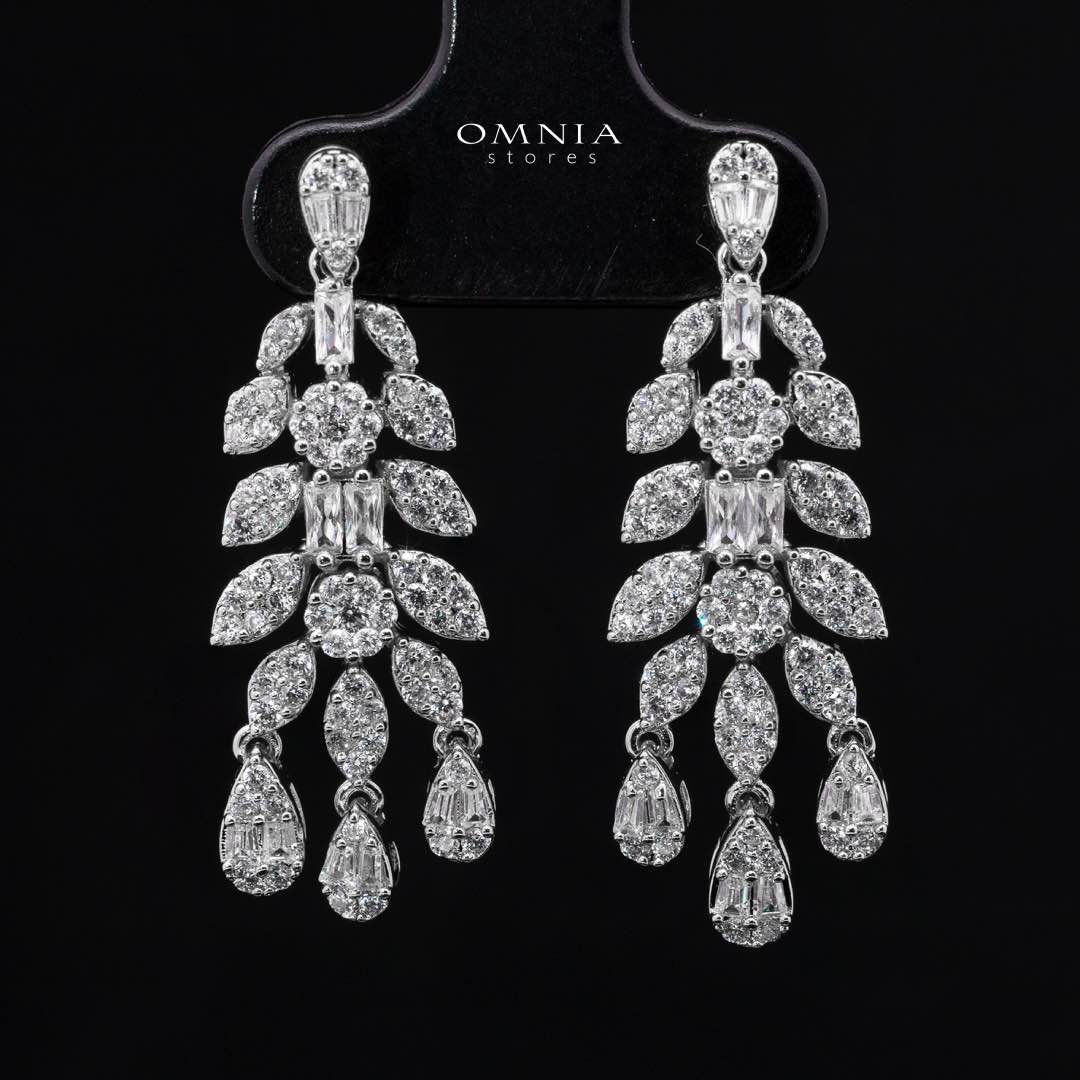 Omnia Sima White Luxury Bridal Full Set in High Quality Zircon Stone Rhodium Plated - OMNIASTORES KSA