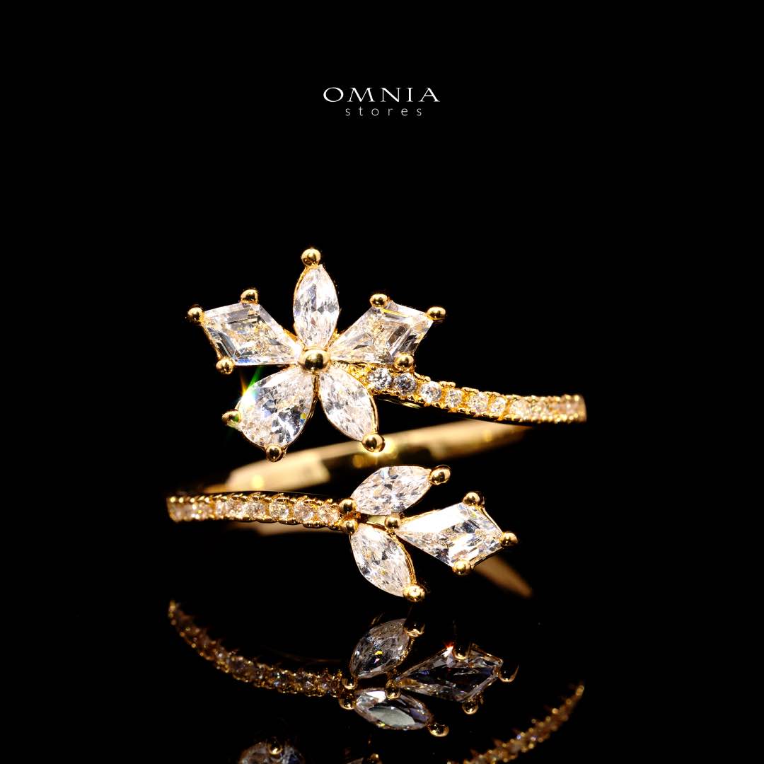 Zoey Bridal Gold Full Set in High Quality Zircon Stone Rhodium Plated - OMNIASTORES KSA