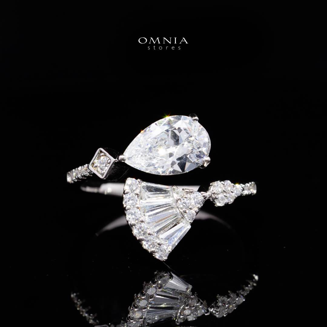 Omnia Marwa White Bridal Full Set in High Quality Zircon Stone Rhodium Plated(16 and 18cm only available in ksa) - OMNIASTORES KSA