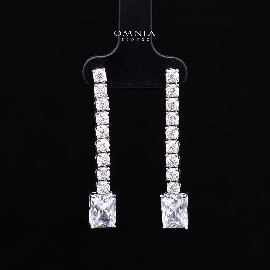 Omnia Linda White Bridal Full Set in High Quality Zircon Stone Rhodium Plated - OMNIASTORES KSA