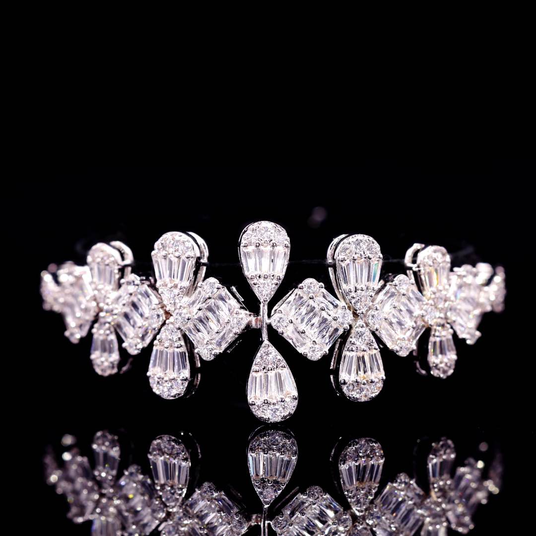 Omnia Kacey White Pearl Luxury Bridal Full Set in High Quality Zircon Stone Premium Rhodium Plated - OMNIASTORES KSA