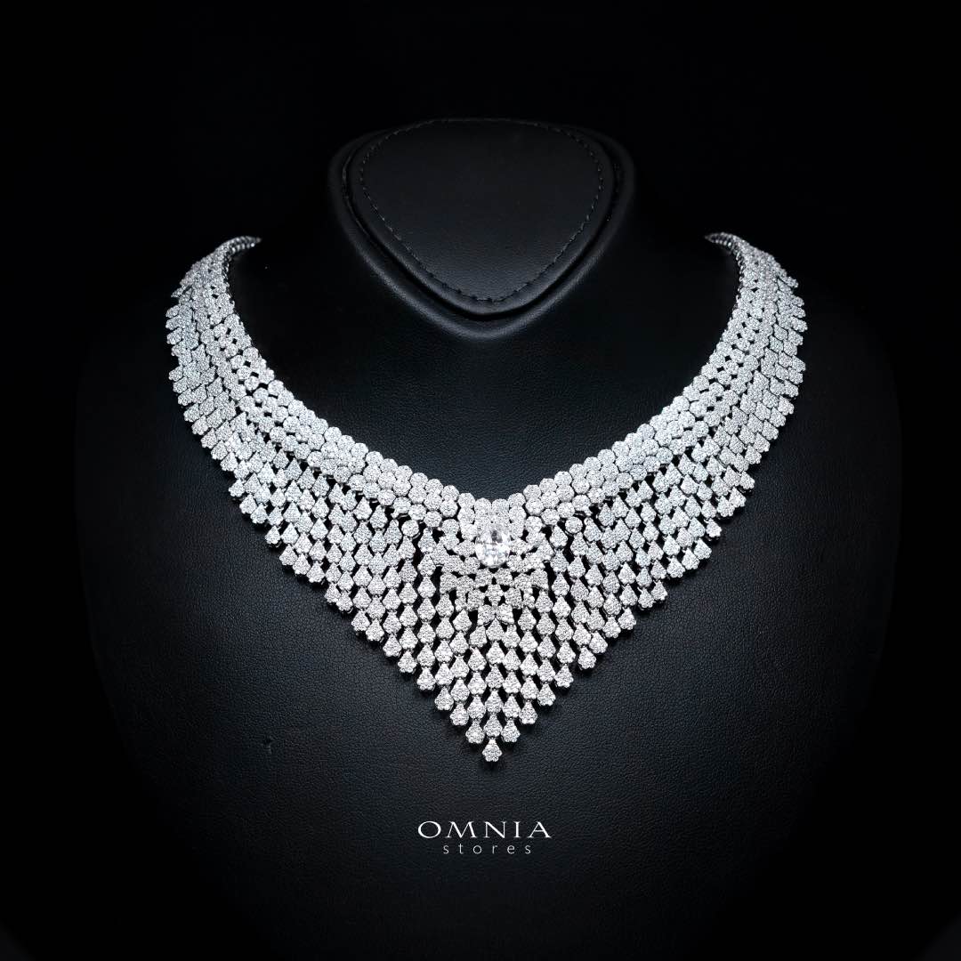 Scarlet White Bridal Full Set in 925 Silver High Quality Simulated Diamonds