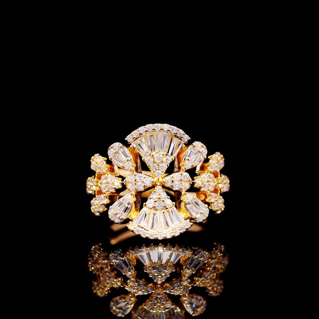 Omnia Camilla Gold Luxury Bridal Full Set in High Quality Rhodium Plated Zircon Stones - OMNIASTORES KSA