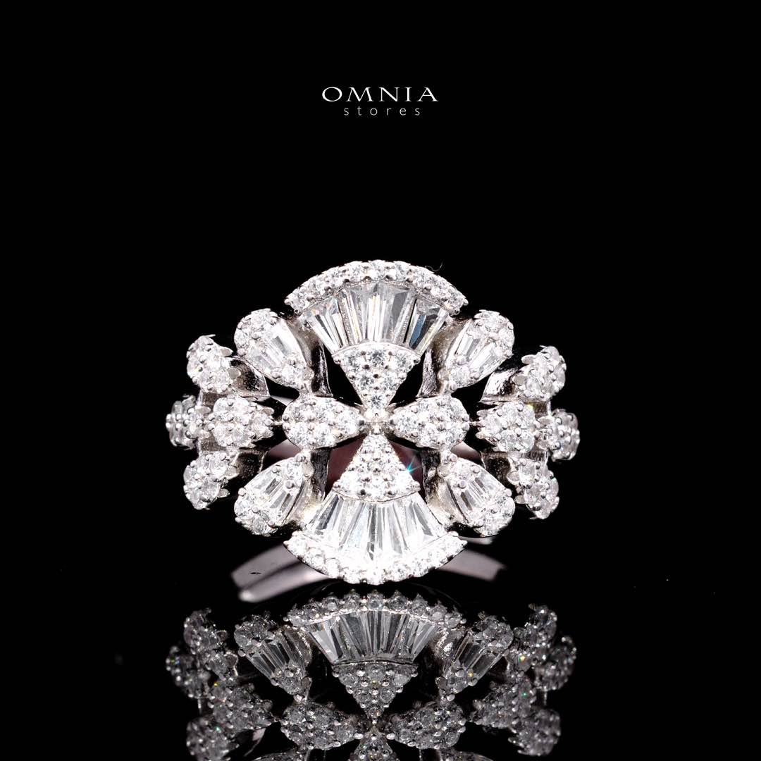 Omnia Camilla White Luxury Bridal Full Set in High Quality Rhodium Plated Zircon Stones - OMNIASTORES KSA