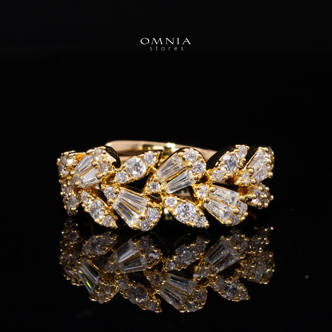 Omnia Aseel Gold Bridal Full Set Accessories in High Quality Zircon Stone Rhodium Plated - OMNIASTORES KSA