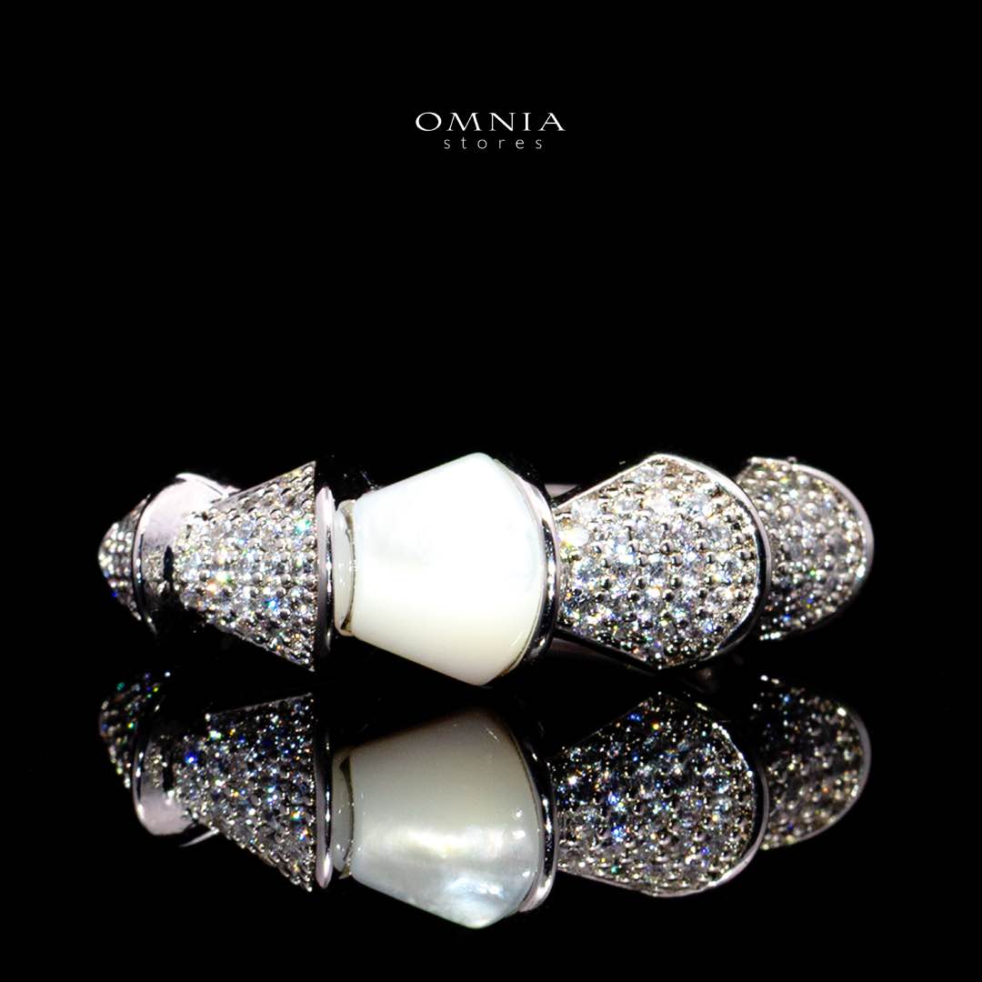 Omnia Sanya White Luxury Bridal Full Set in High Quality Zircon Stone Rhodium Plated - OMNIASTORES KSA