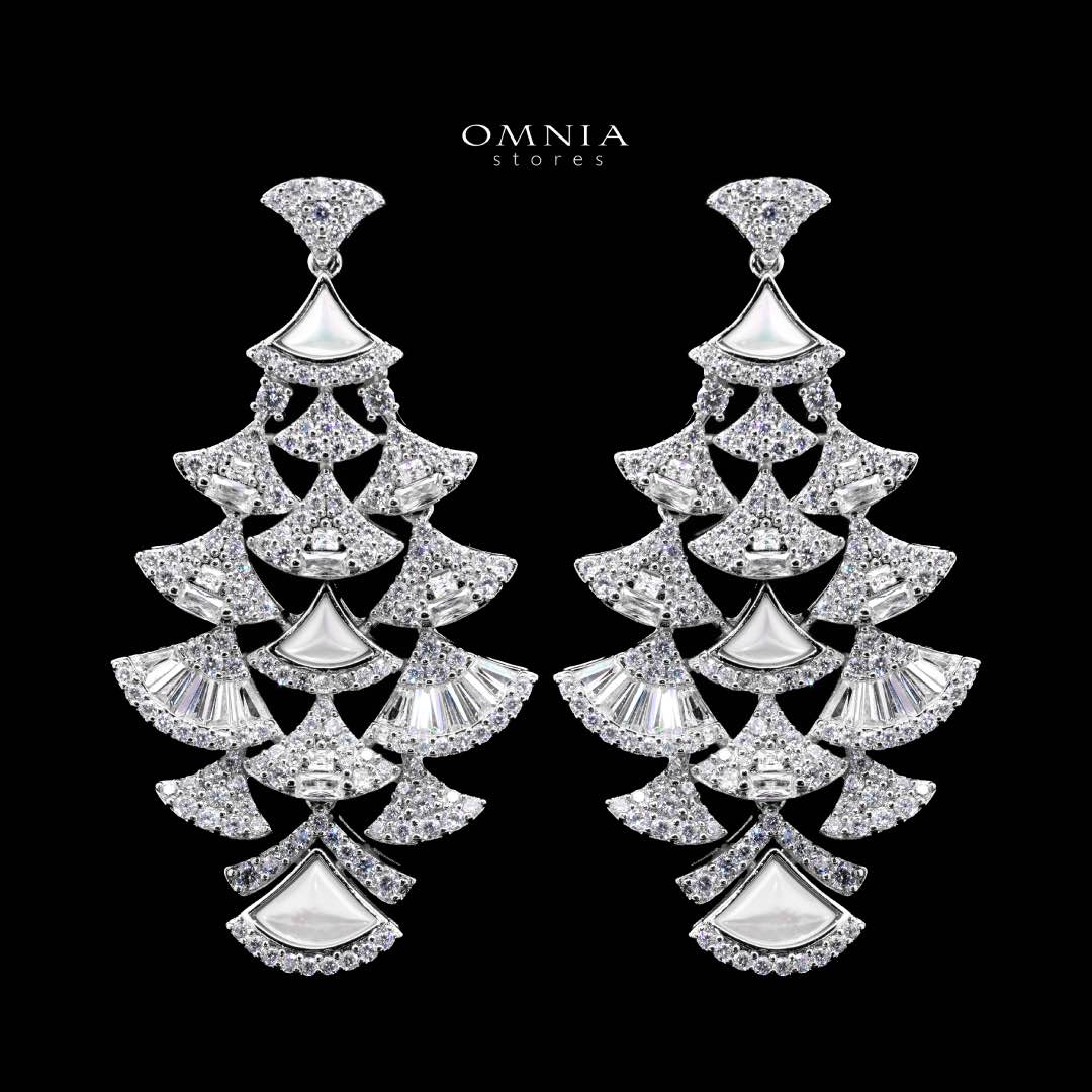 Omnia Bita White Bridal Full Set in High Quality Zircon Stone in Rhodium Plated (only 17 cm available in ksa) - OMNIASTORES KSA