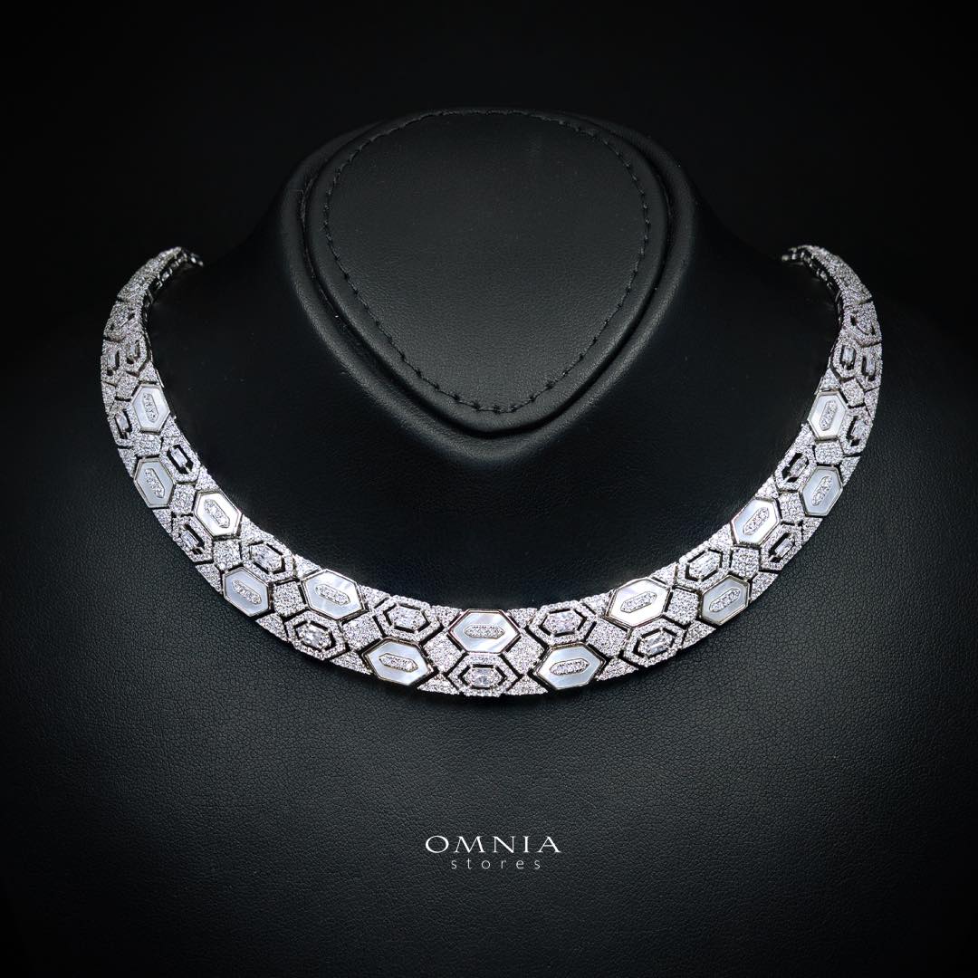 Omnia Raya Bridal Full Set Accessories in High Quality Zircon Stone in Rhodium Plated - OMNIASTORES KSA
