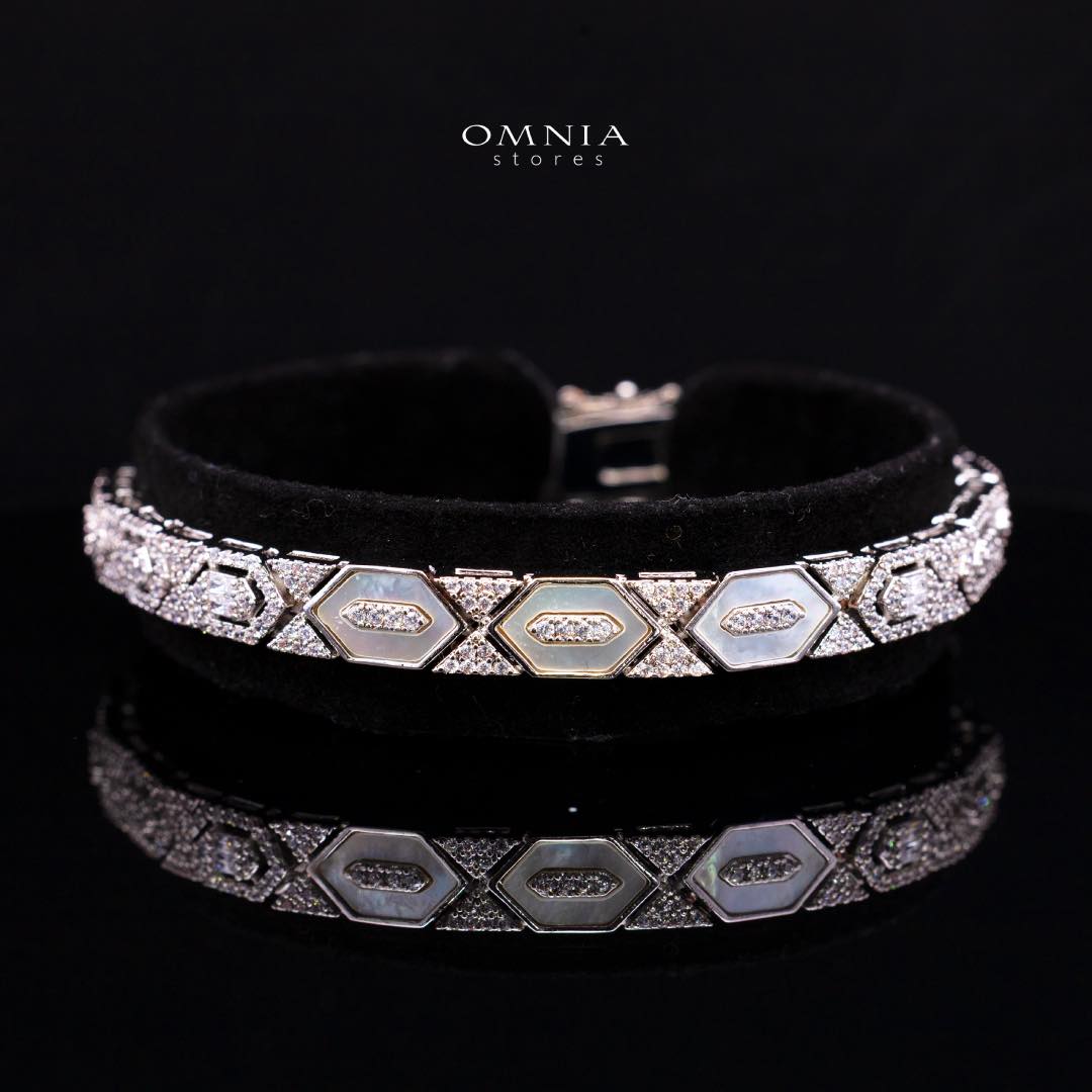 Omnia Raya Bridal Full Set Accessories in High Quality Zircon Stone in Rhodium Plated - OMNIASTORES KSA