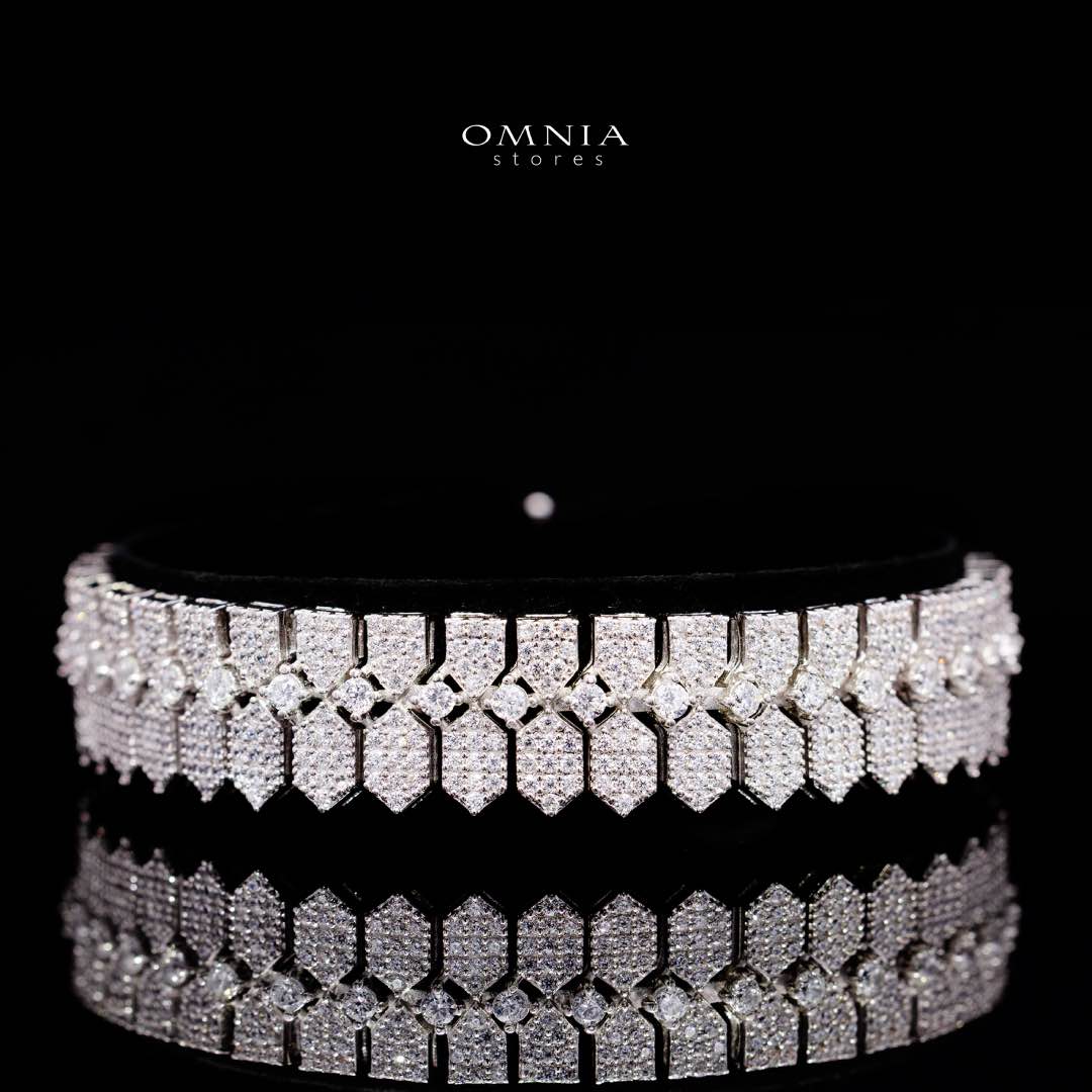 Jessica White Luxury Bridal Full Set in High Quality Rhodium Plated Zircon Stones