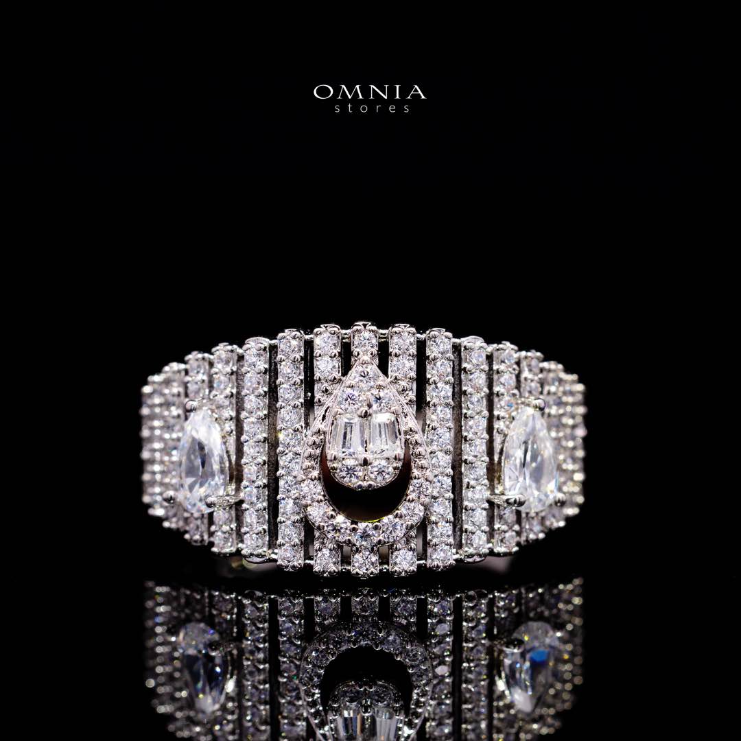Katherine White Luxury Bridal Full Set in High Quality Rhodium Plated Zircon Stones