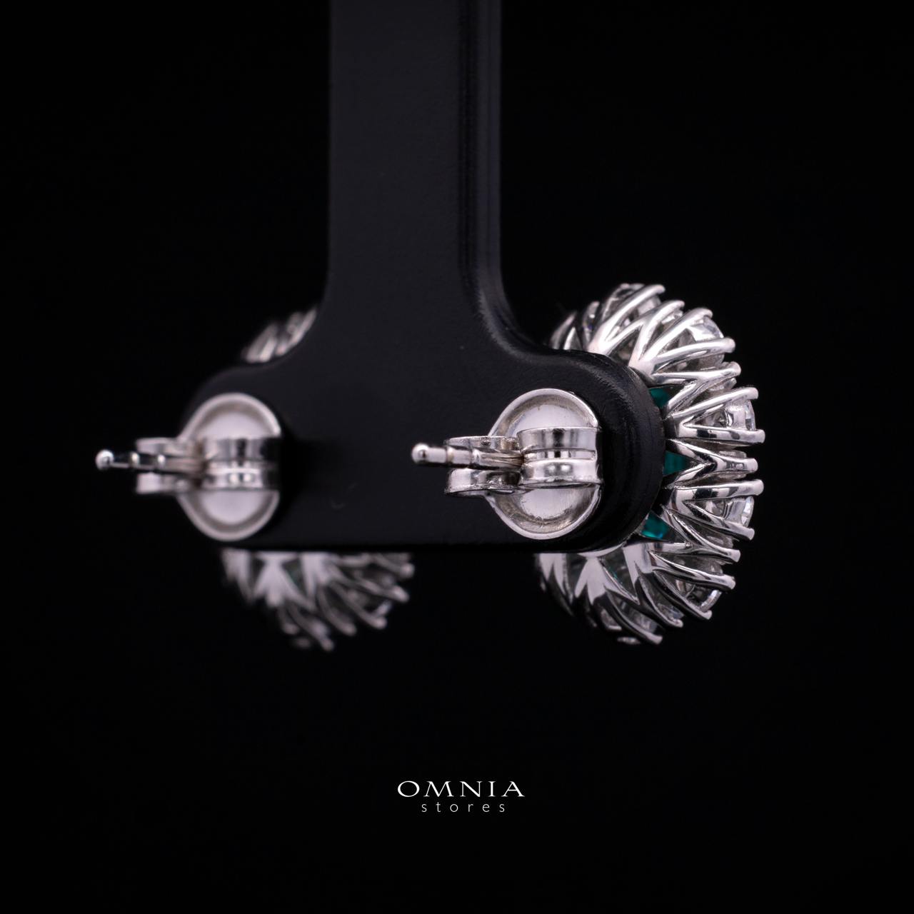 Kaitlynn Lab-Grown Paraiba Earrings with GRC Certificate, Oval 7×9mm, in 925 Sterling Silver