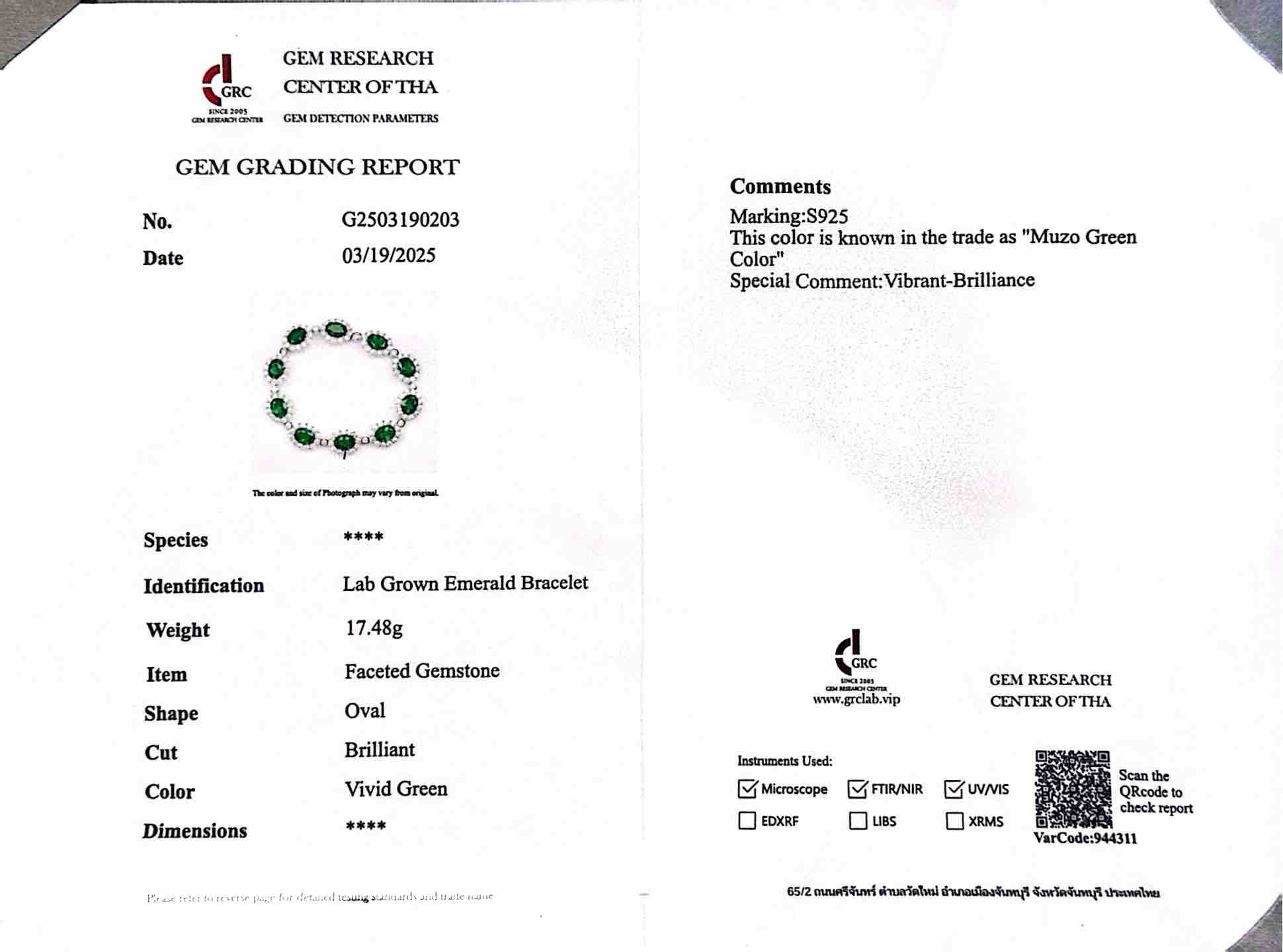 Omnia Mahasin Green Bracelet 925 Silver Certified in High Quality Lab-Grown Emerald Stone - OMNIASTORES UAE