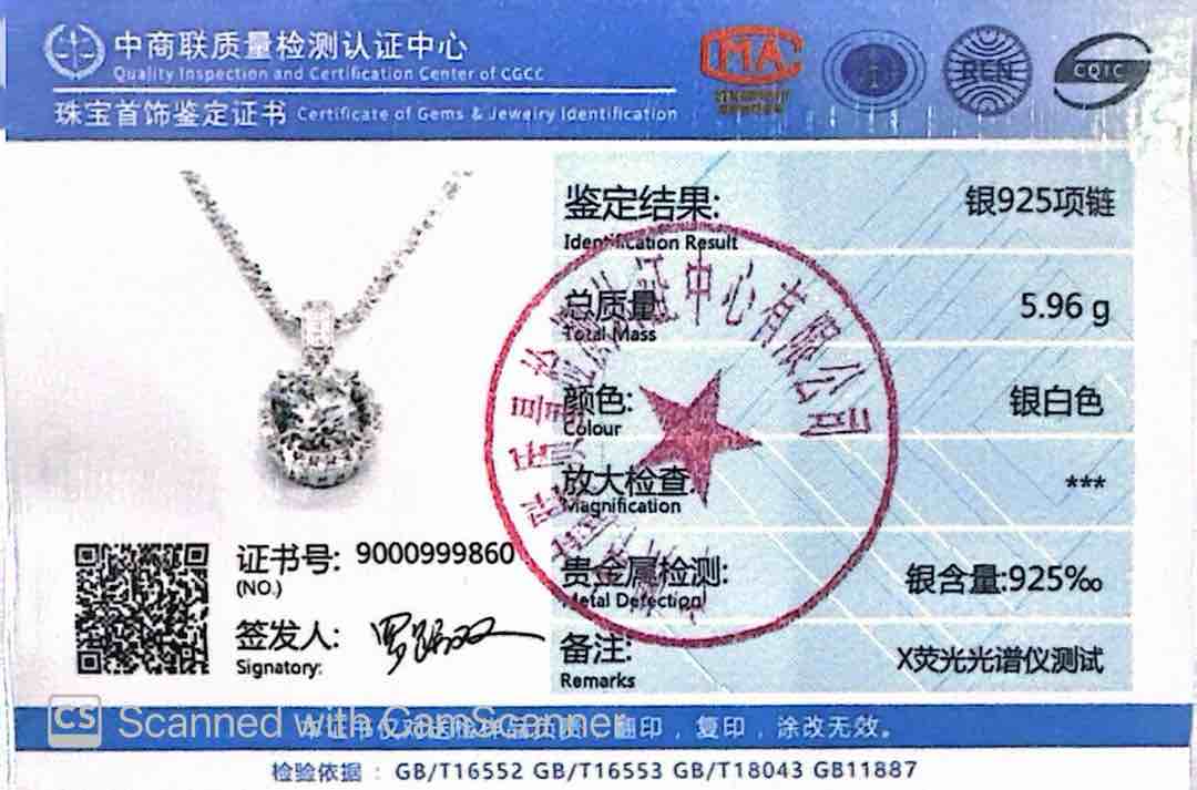 Omnia Falisha White Pendant Necklace In 925 Silver High Quality Certified Lab Crafted Stones - OMNIASTORES UAE