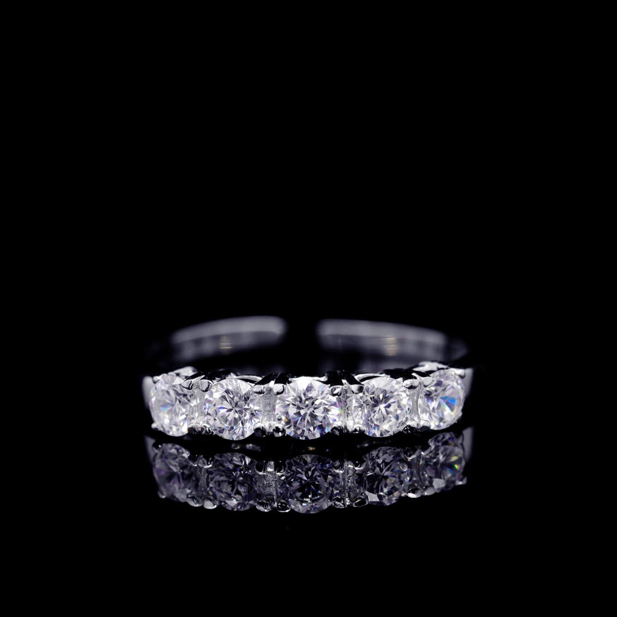 Carissa White Bridal Ring in 925 Sterling Silver with High-Quality Simulated Diamonds