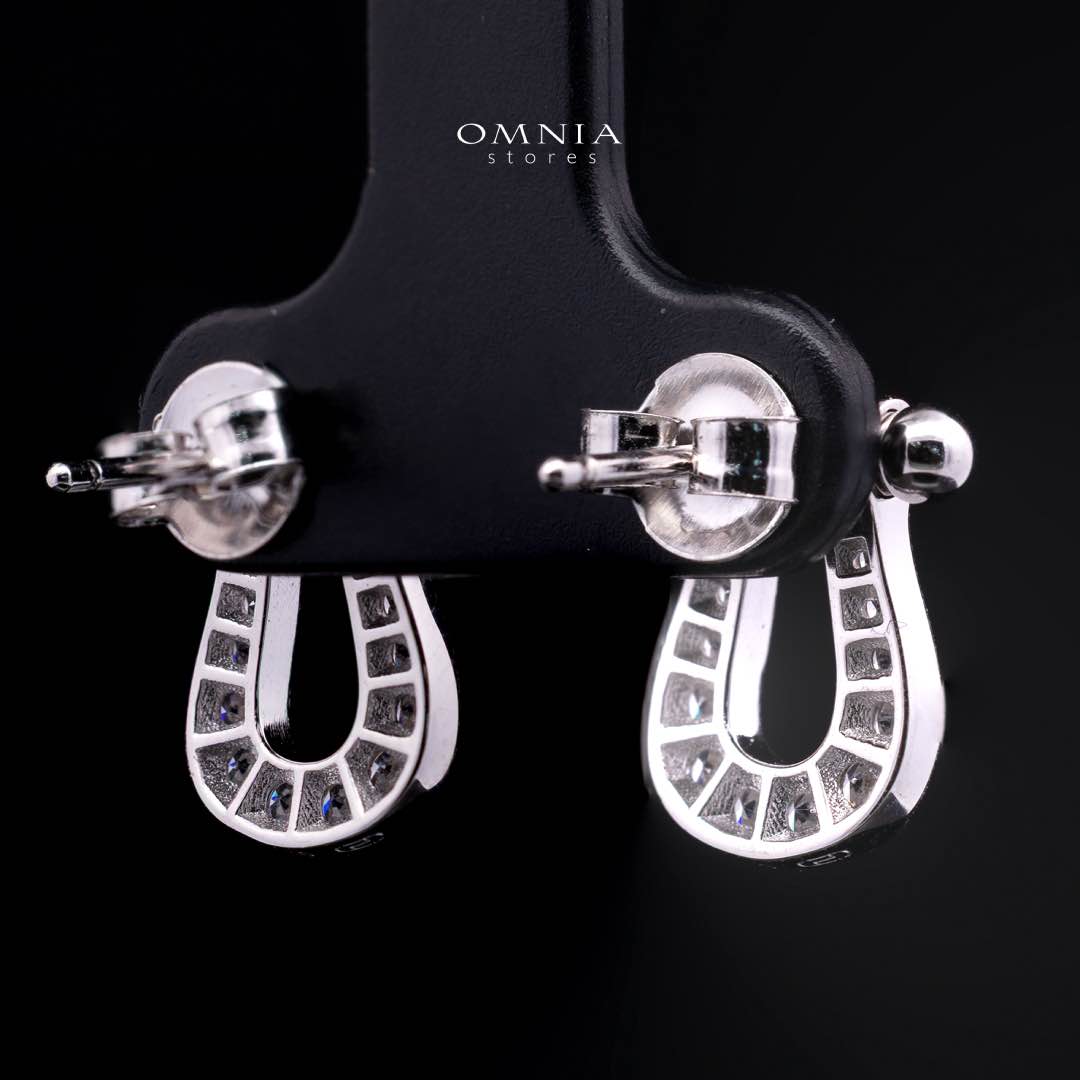 Omnia Kiyah White Earrings With High Quality Certified Lab Crafted In 925 Silver - OMNIASTORES KSA