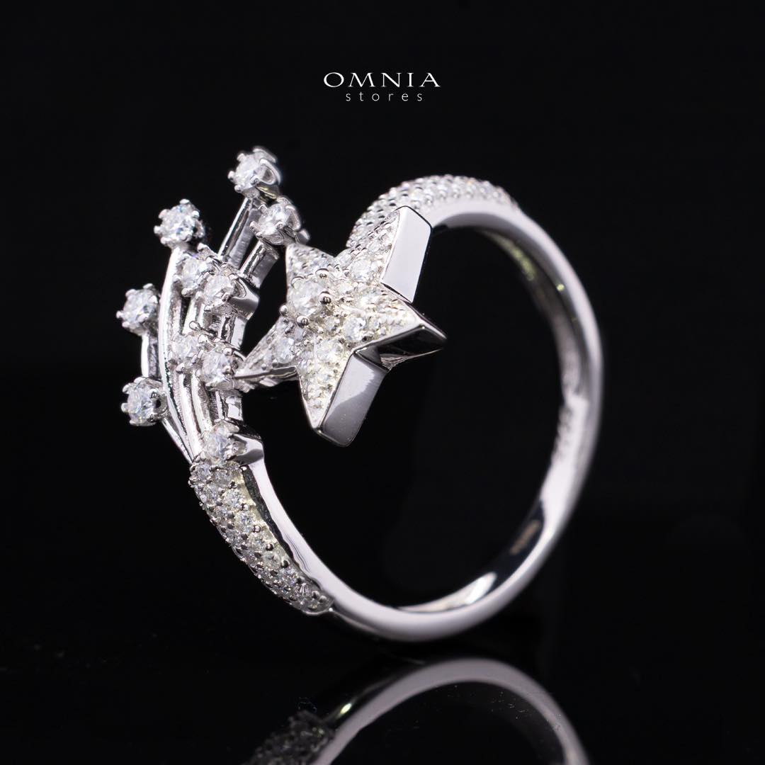 Calista Star White Moissanite Stone Ring With GRA Certified High Quality in 925 Silver - OMNIASTORES KSA