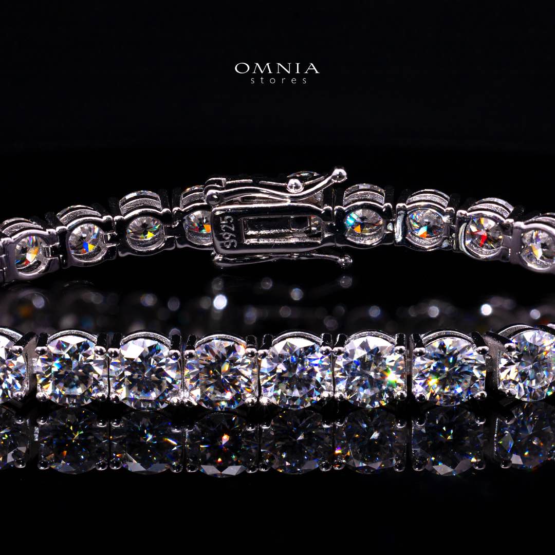 Liyanah White 5mm Tennis Bracelet with High-Quality Premium Moissanite, GRA Certificate, and Rhodium Plating in 925 Sterling Silver