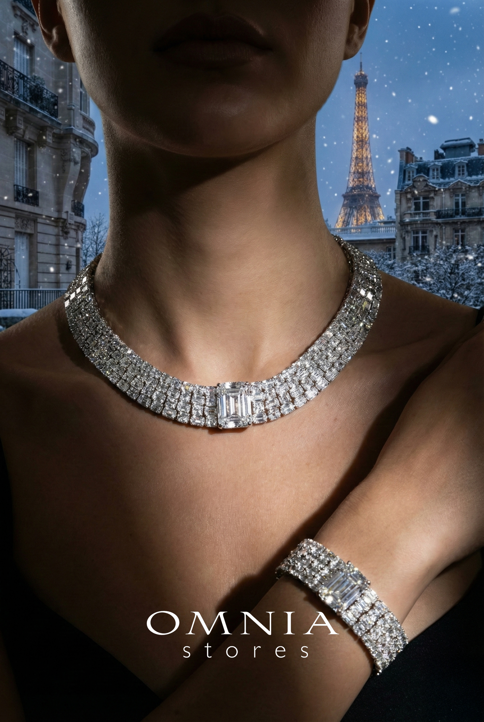 Omnia Zeina Silver Set in 925 Silver with High-Quality Simulated Diamonds - OMNIASTORES KSA