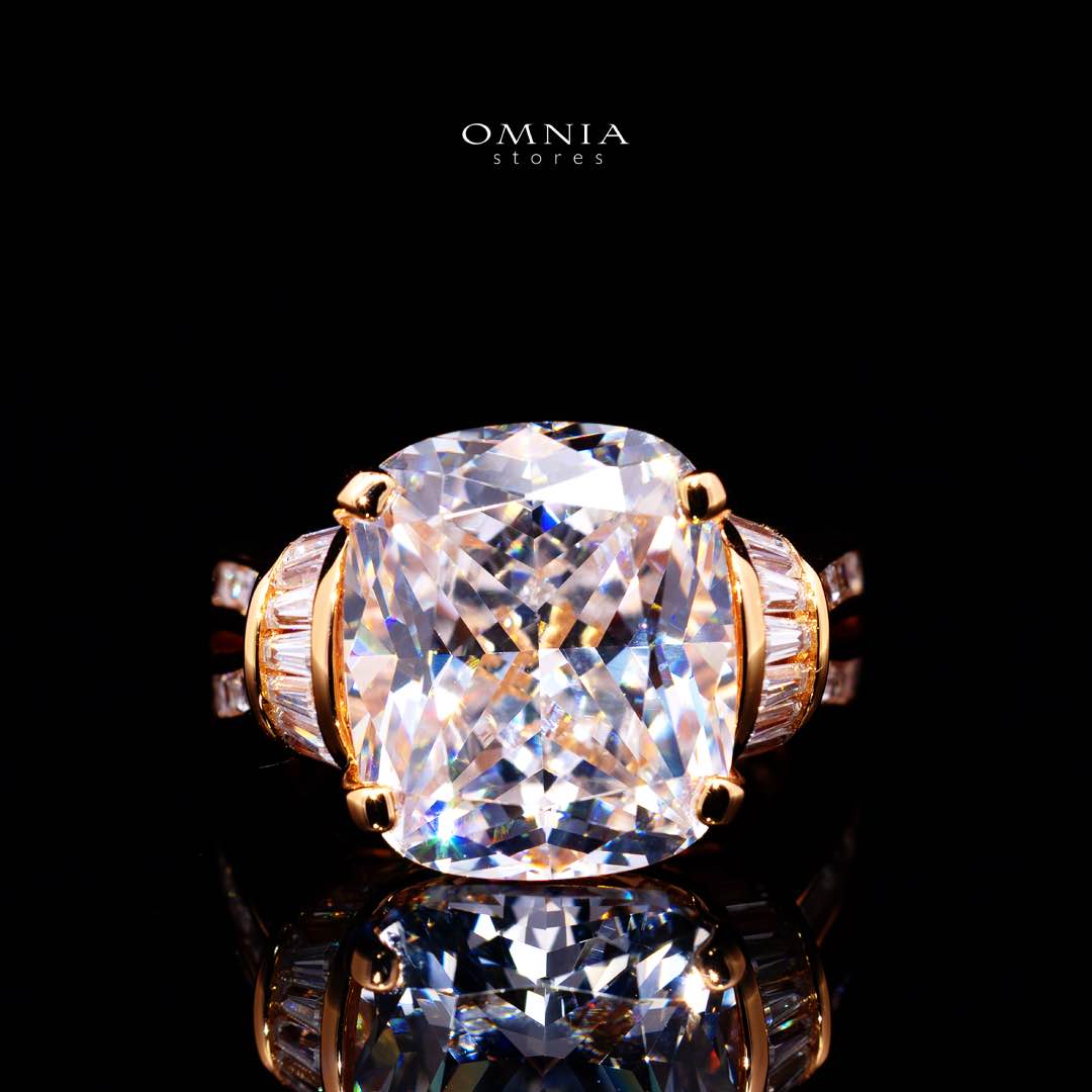 Theia 9ct Rose Gold Ring With Certified Lab Crafted Stones In 925 Silver