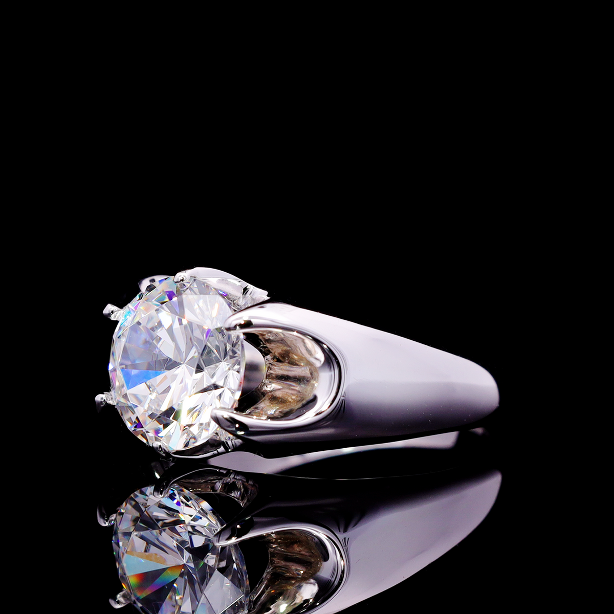 Omnia Maida Silver Ring In 925 Silver High Quality Certified Lab Crafted Stones