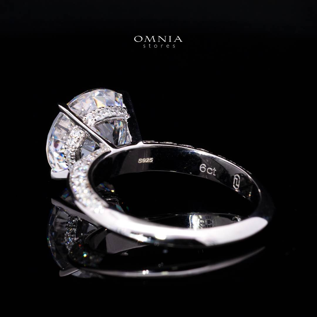 Kyra White Round Cut Certified Lab Crafted Ring With High Quality 925 Silver - OMNIASTORES KSA