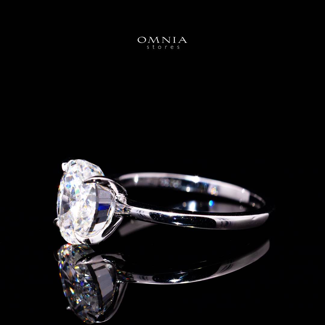 Romina White Round Cut Lab Crafted Ring With High Quality 925 Silver
