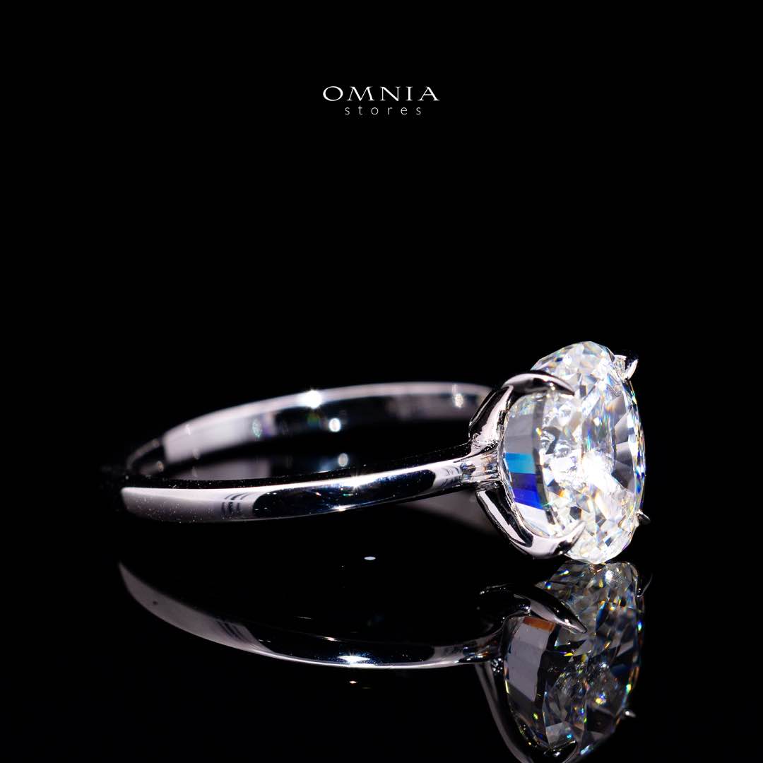 Romina White Round Cut Lab Crafted Ring With High Quality 925 Silver