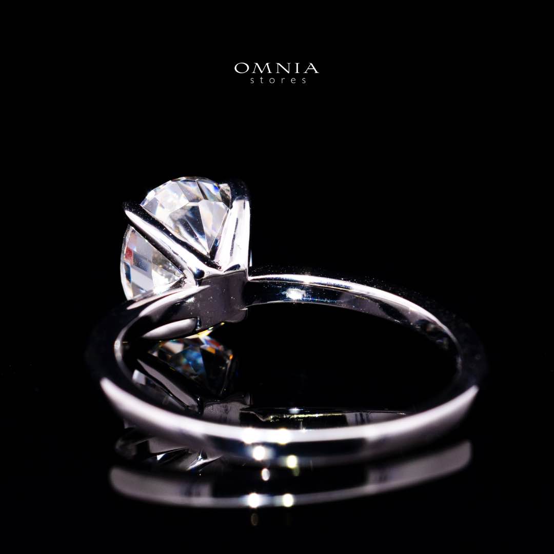 Romina White Round Cut Lab Crafted Ring With High Quality 925 Silver
