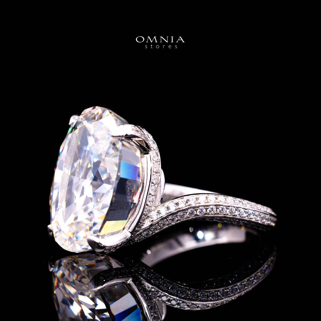 Omnia Noella White High Quality Certified Lab Crafted Ring In 925 Silver D44.2ct - OMNIASTORES KSA