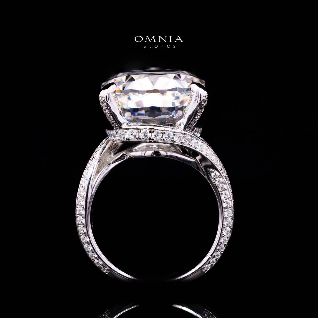 Omnia Noella White High Quality Certified Lab Crafted Ring In 925 Silver D44.2ct - OMNIASTORES KSA