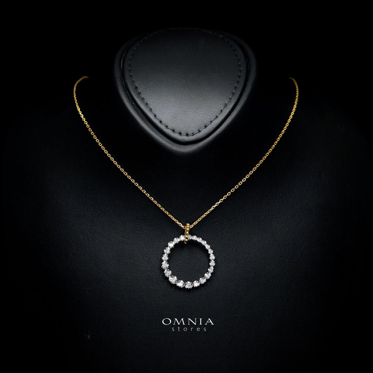 Leilani Gold-Plated Necklace with Certified Premium Simulated Diamonds in 925 Sterling Silver - OMNIASTORES KSA