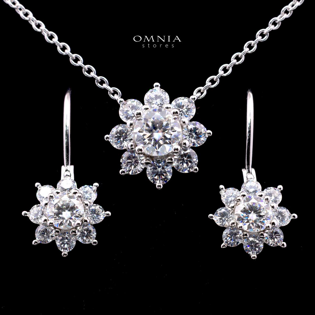 Shirley Round Moissanite Necklace & Earring 6.5mm (1CT) With GRA Certificate in 925 Sterling Silver