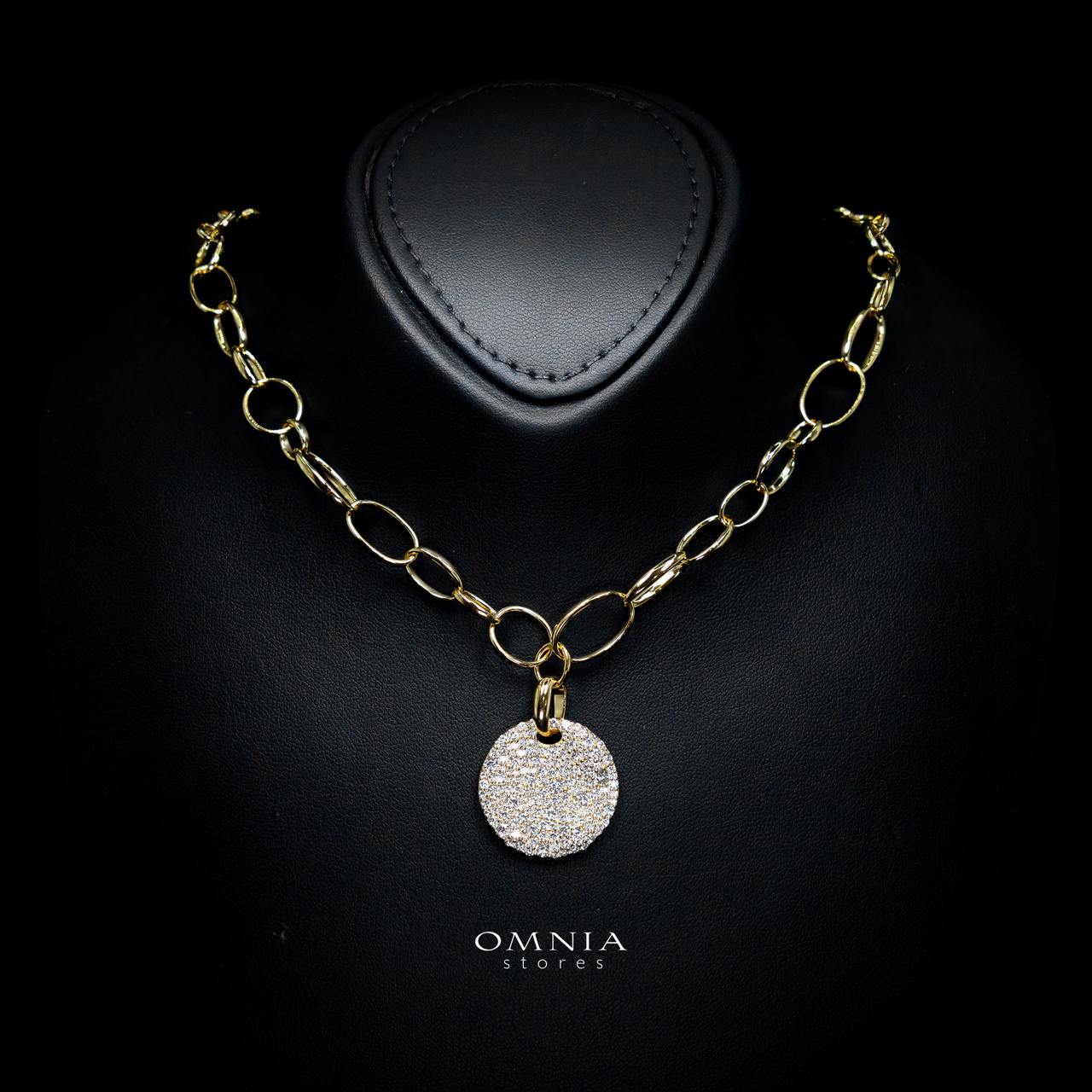 Raelynn Gold-Plated Necklace with Certified Premium Simulated Diamonds in 925 Sterling Silver - OMNIASTORES KSA