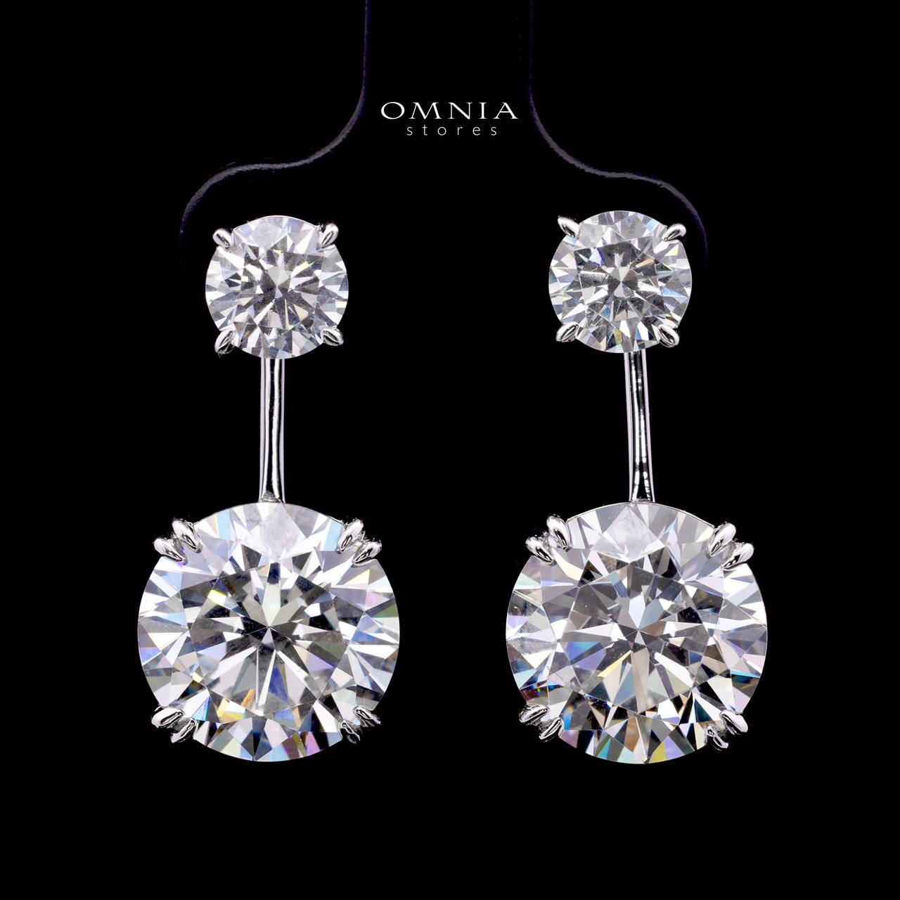 Tessa Earring with Certificate, High-Quality Premium Simulated Diamonds in 925 Sterling Silver