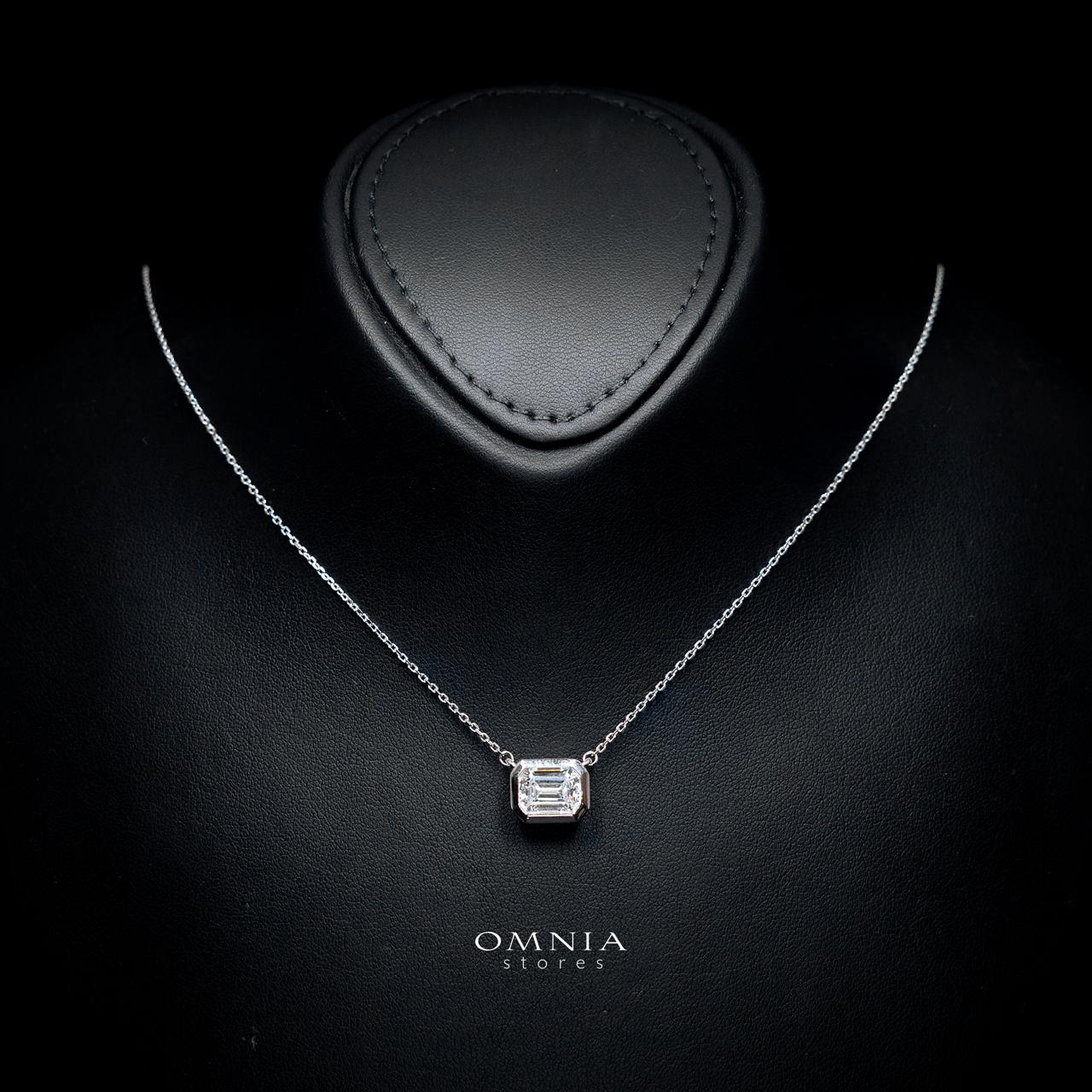 Jimena Necklace with Certified Premium Simulated Diamonds in 925 Sterling Silver - OMNIASTORES KSA
