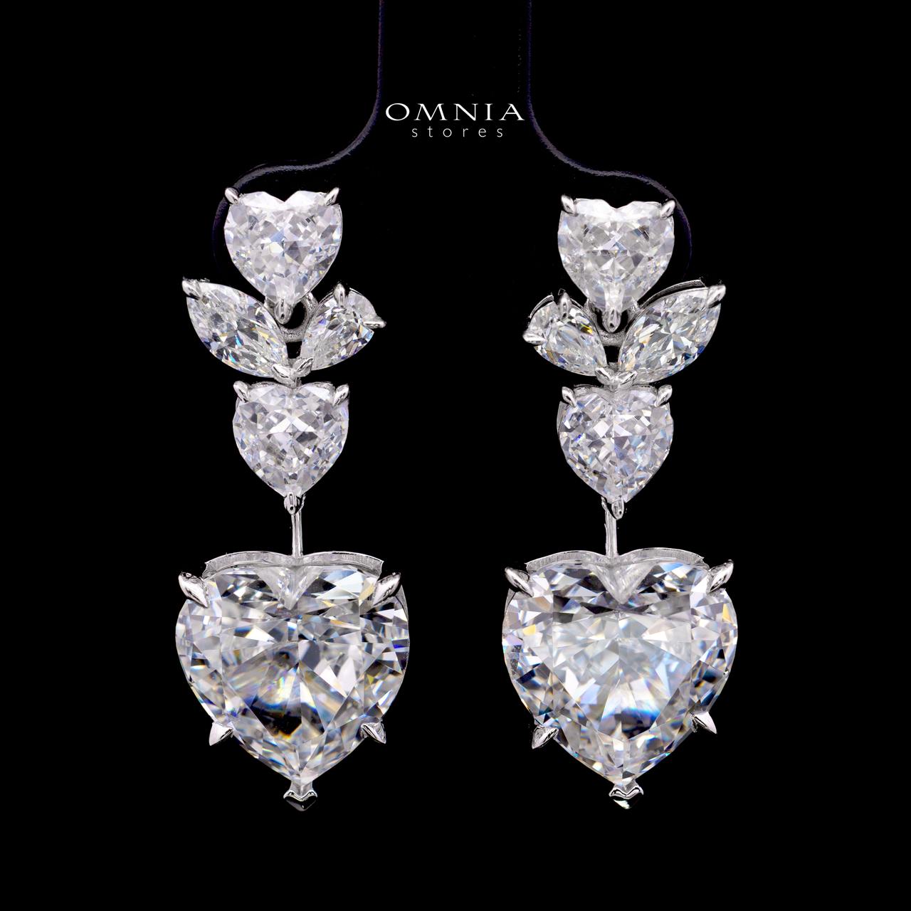 Alma Earring with Certificate, High-Quality Premium Simulated Diamonds in 925 Sterling Silver - OMNIASTORES KSA
