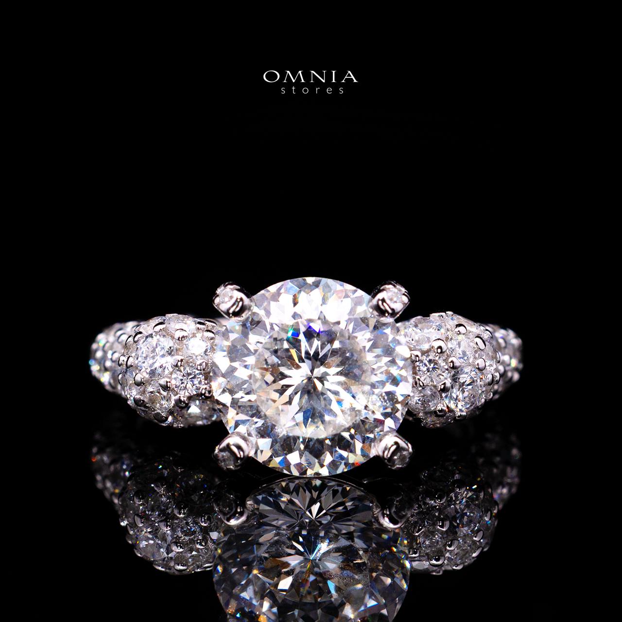 Ariyah Ring with Certified Premium Simulated Diamonds in 925 Sterling Silver - OMNIASTORES KSA