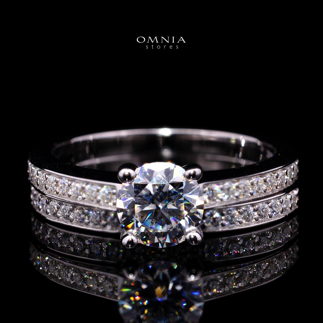 Sonya Round Moissanite Ring 6mm (0.8CT) with Certificate in 925 Sterling Silver