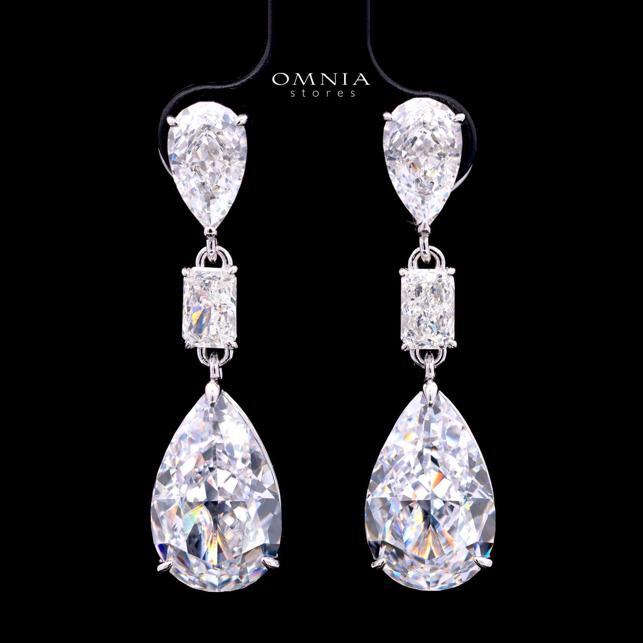 Zephanie Earrings with Certified Premium Simulated Diamonds in 925 Sterling Silver - OMNIASTORES KSA