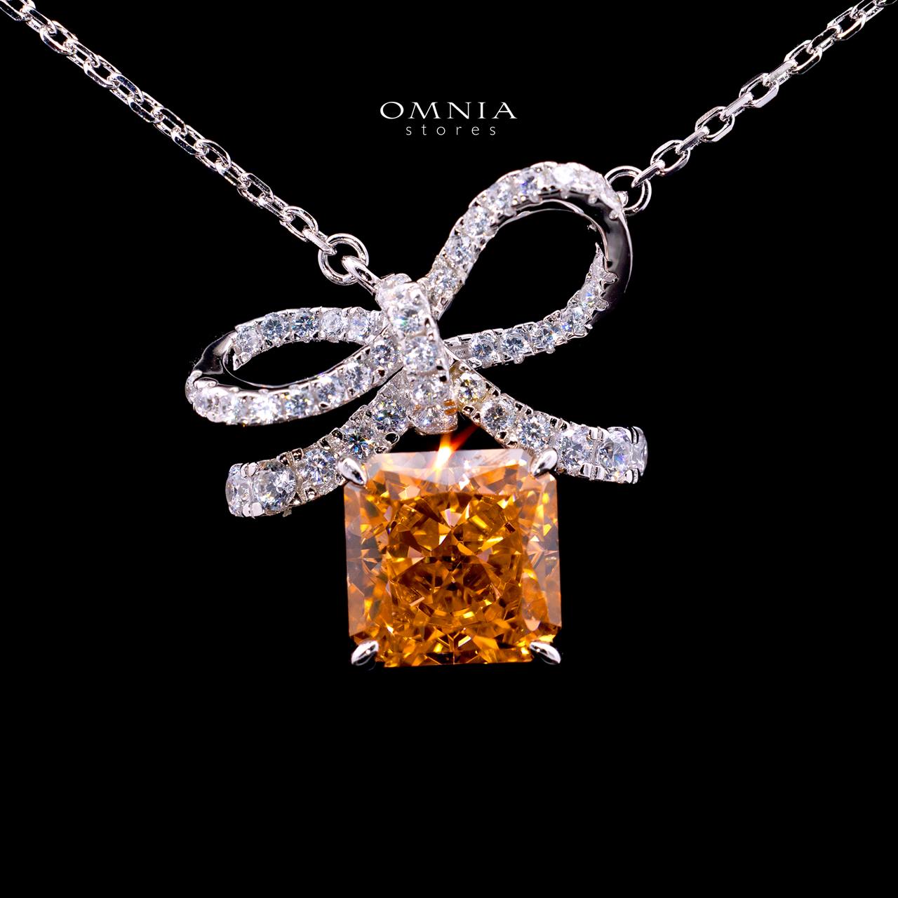 Naya Necklace with Certified Premium Simulated Diamonds in 925 Sterling Silver - OMNIASTORES KSA