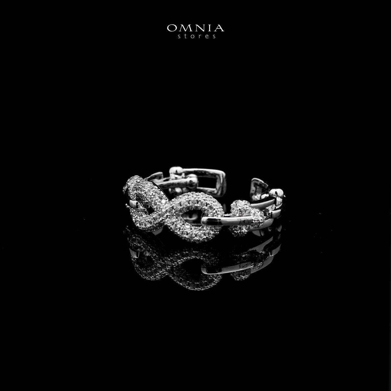 Omnia Infinity Chains Bridal Full Set with High-Quality Simulated Diamonds Rhodium Plated - OMNIASTORES UAE